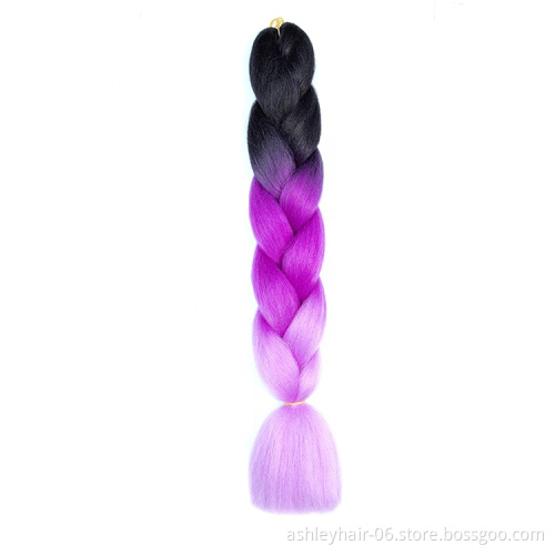 24inch 100grams ombre color jumbo braiding hair extensions crochet twist synthetic jumbo braid hair